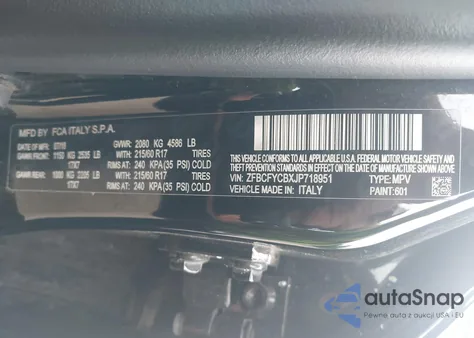 2018 Fiat 500X Trekking Awd из США, поврежденный, VIN ZFBCFYCBXJP718951